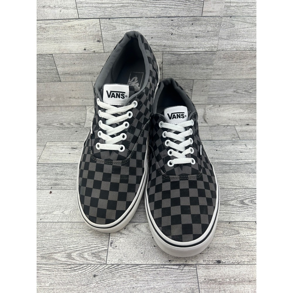 Vans Doheny Black Pewter Checkerboard Skate Shoes Mens 12 Low Top Sneaker 721356